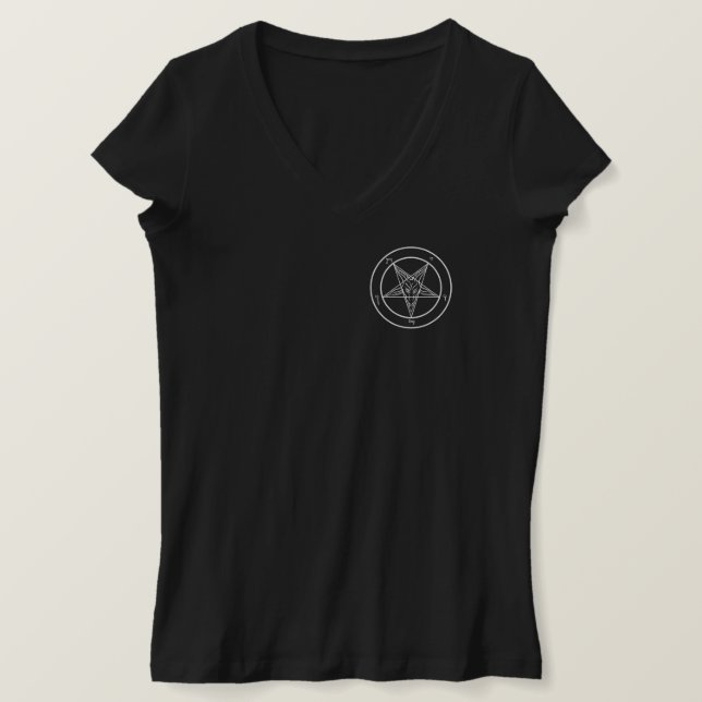 Baphomet-kvinnans T 2-sida Shirt (Design framsida)