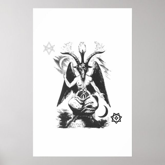 Baphomet med Helig Sälar Poster (Framsidan)
