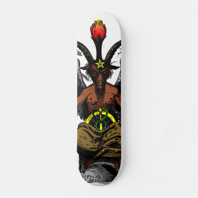 Baphomet Old School Skateboard Bräda 21,6 Cm (Framsida)