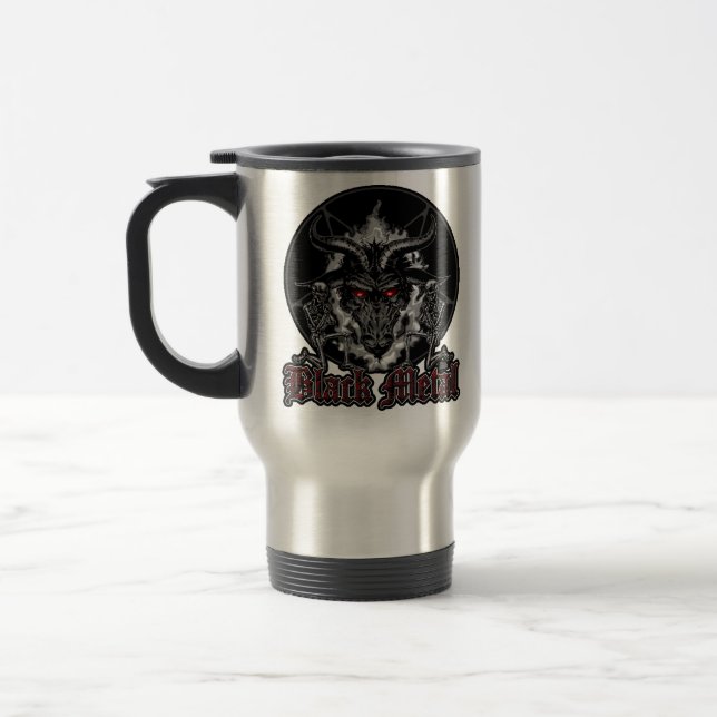 Baphomet Pentagram Black Metall Resemugg (Vänster)