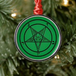 Baphomet Pentagram Julgransprydnad Metall