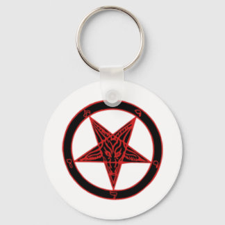 Baphomet Pentagram Nyckelring