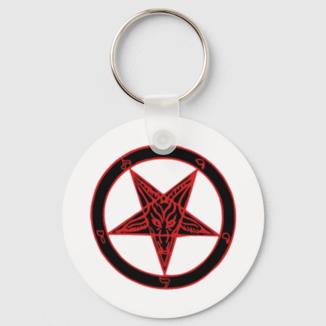 Baphomet Pentagram Nyckelring (Framsida)