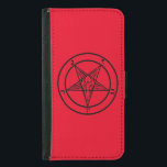 Baphomet Pentagram Plånboksfodral För Samsung Galaxy S5<br><div class="desc">Baphomet Pentagram Samsung Galaxy S5 Wallet Case</div>