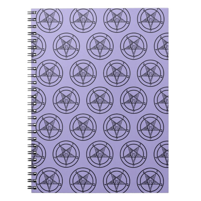 Baphomet Pentagram Satanic Anteckningsbok (Framsidan)