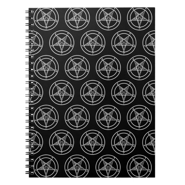 Baphomet Pentagram Satanic Anteckningsbok (Framsidan)