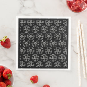 Baphomet Pentagram Satanic Pappersservett