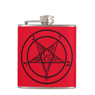 Baphomet Pentagram Satanikolv Fickplunta