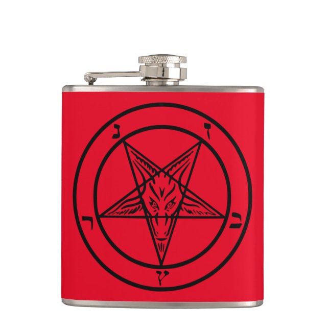 Baphomet Pentagram Satanikolv Fickplunta (Framsidan)