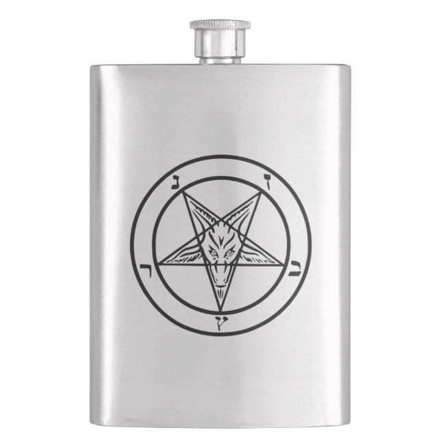 Baphomet Pentagram Satanikolv Fickplunta (Framsidan)