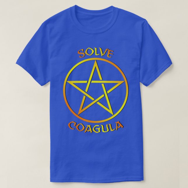 Baphomet Pentagram Solve Coagula  Orange  T Shirt (Design framsida)