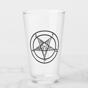 Baphomet Pint Glass Glaskopp