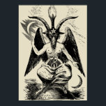 Baphomet Poster<br><div class="desc">Baphomet - svart utskrift/grå vit bakgrund. Repro-Version av Bela Manson. Ursprunglig av Éliphas Lévi,  19. århundrade.</div>