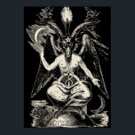 Baphomet Poster<br><div class="desc">Baphomet - för mörkens bakgrund. Repro-Version av Bela Manson. Ursprunglig av Éliphas Lévi,  19. Century.</div>