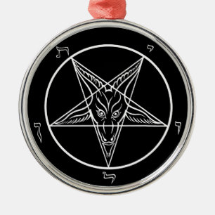 Baphomet prydnad som är deluxe julgransprydnad metall