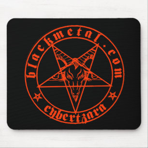 Baphomet röda Mousepad Musmatta