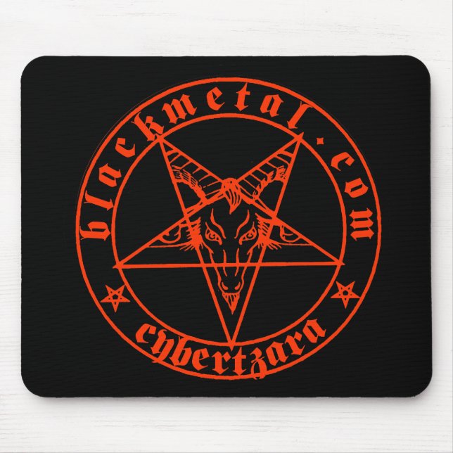Baphomet röda Mousepad Musmatta (Framsidan)