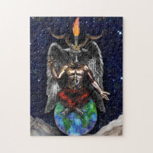 Baphomet Sabbatik Goat Black Night Earth
