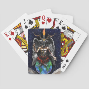 Baphomet Sabbatiserad Goat Black Night Earth Casinokort