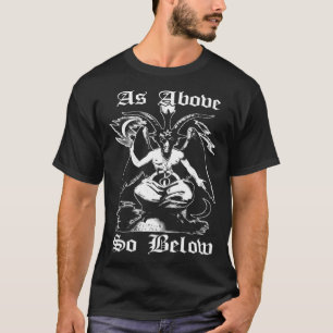 Baphomet Satanic Baphomet Sigil Goth Occult Pentag T Shirt