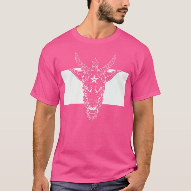 Baphomet Satanic Goat T Shirt (Framsida)