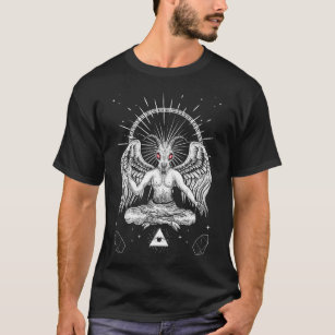 Baphomet Satanic Goat Vingar Djävulen Goth T Shirt