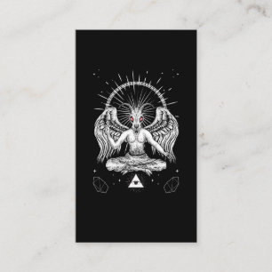 Baphomet Satanic Goat Vingar Djävulen Goth Visitkort