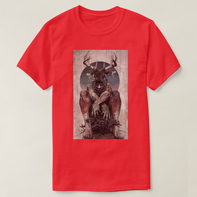 Baphomet Satanist Goat Satanic Mörk Art Evil 666 T Shirt (Design framsida)