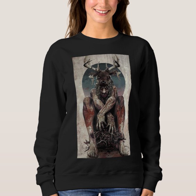 Baphomet Satanist Goat Satanic Mörk Evil 6666 T Shirt (Framsida)