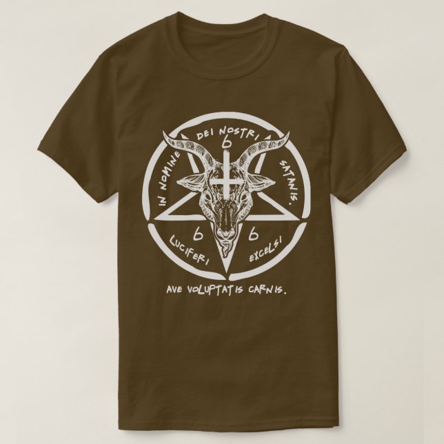 Baphomet Sigil från Satan the Occult T Shirt (Design framsida)