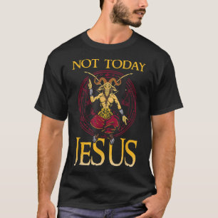 Baphomet Sigil Inte i dag Jesus Satanic T Shirt114 Shirt