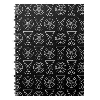 Baphomet & Sigil of Lucifer Spiral Photo Notebook Anteckningsbok