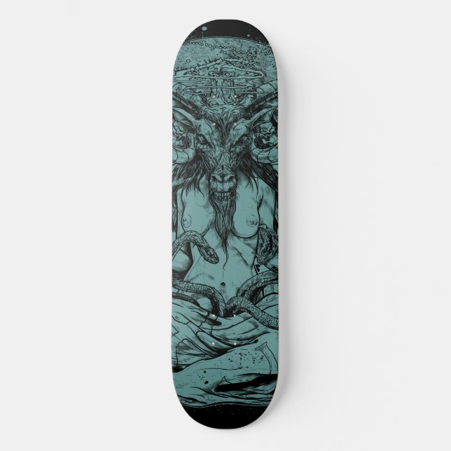 Baphomet skridskodäck old school skateboard bräda 21,6 cm (Framsida)