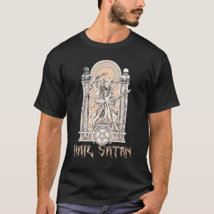 Baphomet spelar elektrisk gitarr Hail Satan Djävul T Shirt