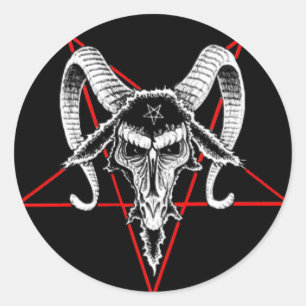 Baphomet Sticker Runt Klistermärke