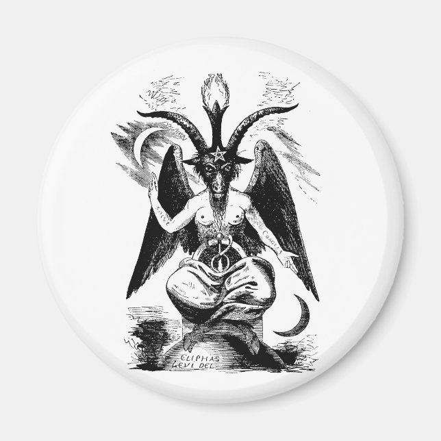 Baphomet (svart) magnet (Framsidan)