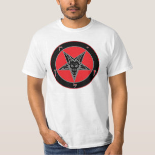 Baphomet (svart, rött och grå färg) t shirt