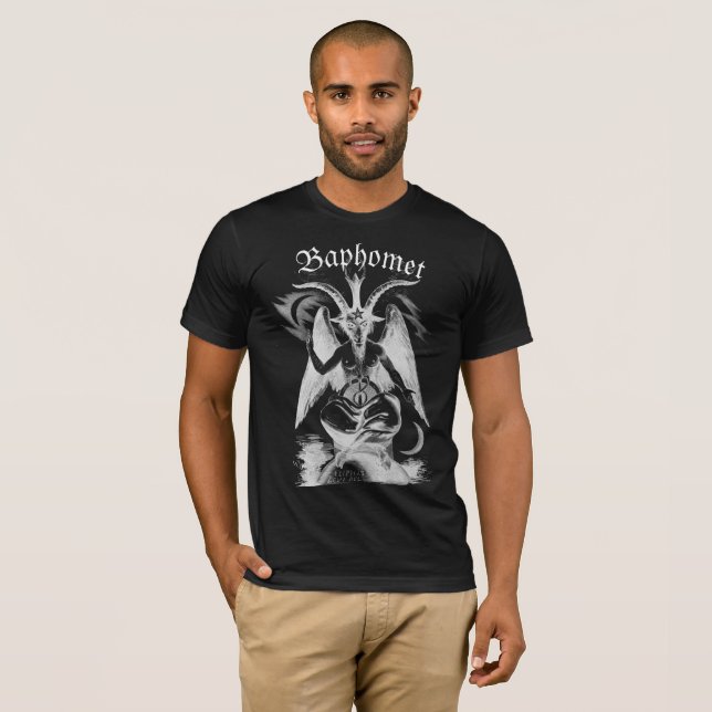 Baphomet T-tröja i svart T Shirt (Hel framsida)