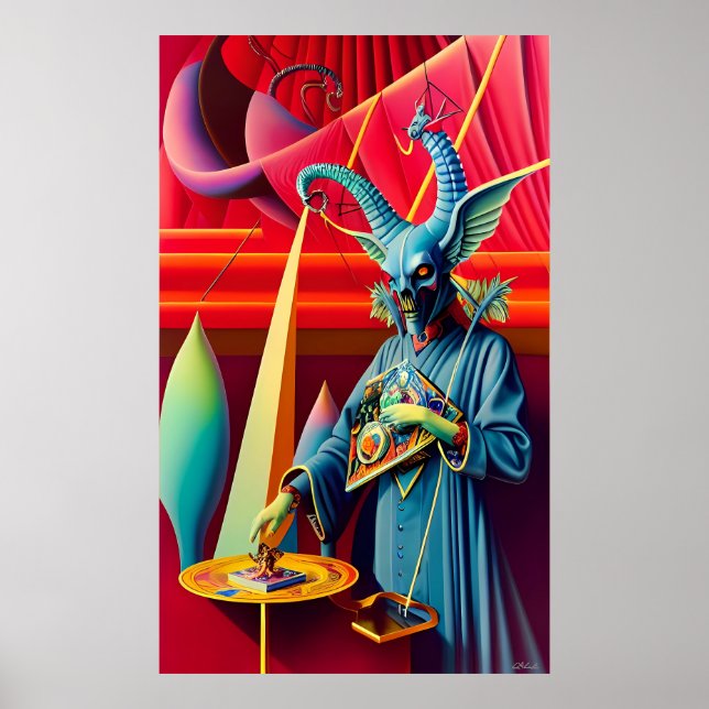 Baphomet tar Bait Fantasy Poster (Framsidan)