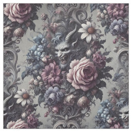 Baphomets Bouquet - Gothic Påstående Tile Tyg