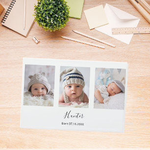 Baptism anpassningsbar fotomodern pojkflicka gästböcker