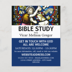 Baptism av Jesus, kristen bibelklasskamp Flygblad