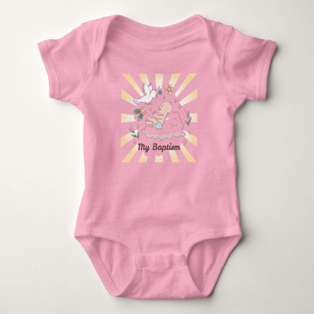 Baptism Baby Bodykostym T Shirt (Framsida)