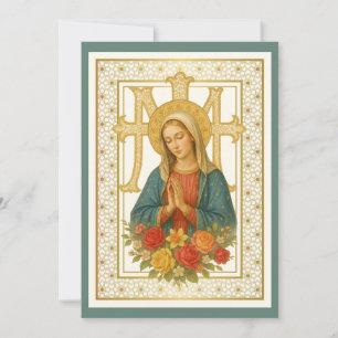 Baptism Blankt Mor Jesus Rosa Blue Blommigt Inbjudningar