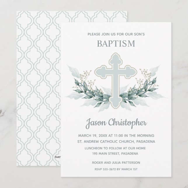 Baptism Blått Kor och andningsinandning (Fram/baksida)