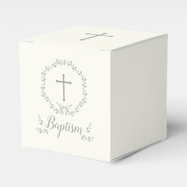 Baptism Blått och Grönt Löv andedräkt Presentaskar (Framsidan Sidan)