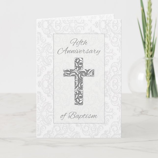 Baptism Blessings Kor Swirls Kort (Framsida)