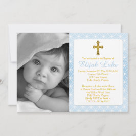 Baptism | Boy Eternity Ringar Guld Kor Photo Inbjudningar