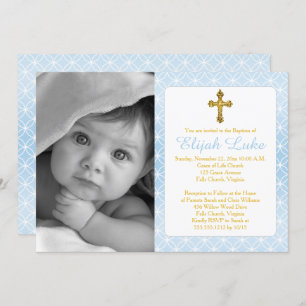 Baptism   Boy Eternity Ringar Guld Kor Photo Inbjudningar