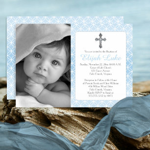 Baptism Boy Eternity Ringar Kor Photo Inbjudningar